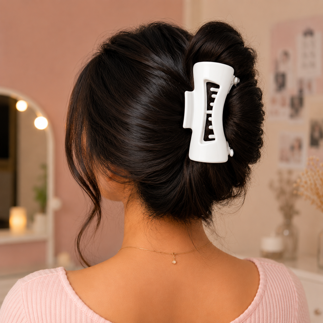Hair Claw Clip for Women <br> Creamy White