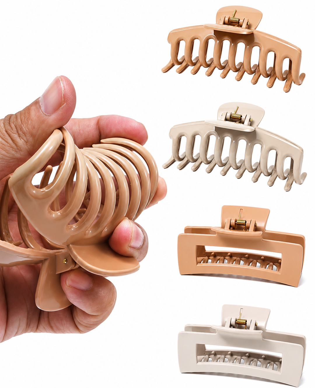 Large Hair Claw Clip Set – Strong Hold Hair Accessories